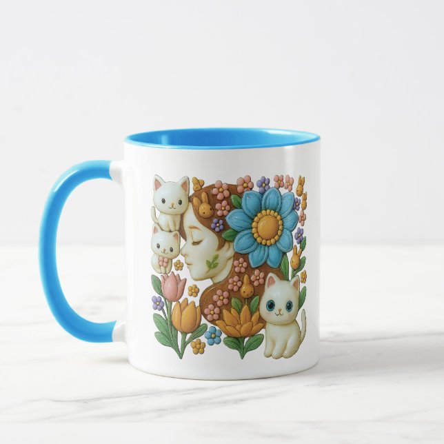 Young girl in a magical world tasse (Links)