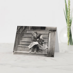 Young Girl Kümmerte für ihre Schwester, 1911 Karte