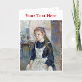 Young Girl mit Schürze von Berthe Morisot Dankeskarte