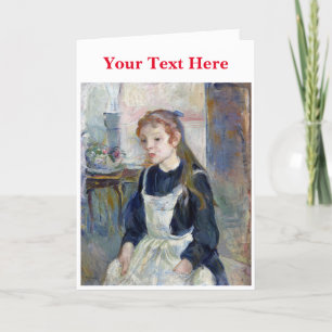 Young Girl mit Schürze von Berthe Morisot Dankeskarte