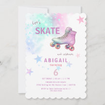 Young Girl Roller Skaten Birthday Party