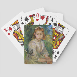 Young Girl With a Bird (von Berthe Morisot) Spielkarten