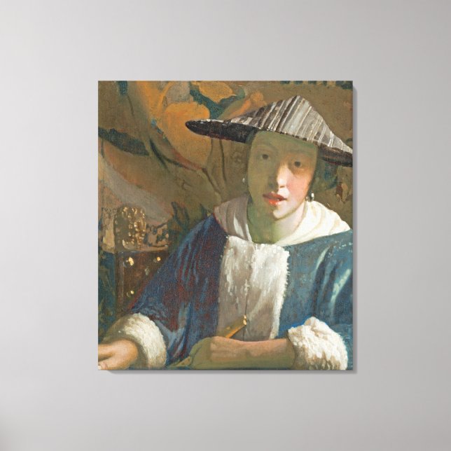 Young Girl with a Flute, c.1665-70 Leinwanddruck (Vorderseite)