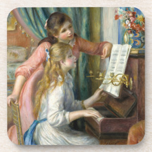 Young Girls at Piano - Pierre Renoir Getränkeuntersetzer