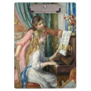 Young Girls at Piano - Pierre Renoir Klemmbrett