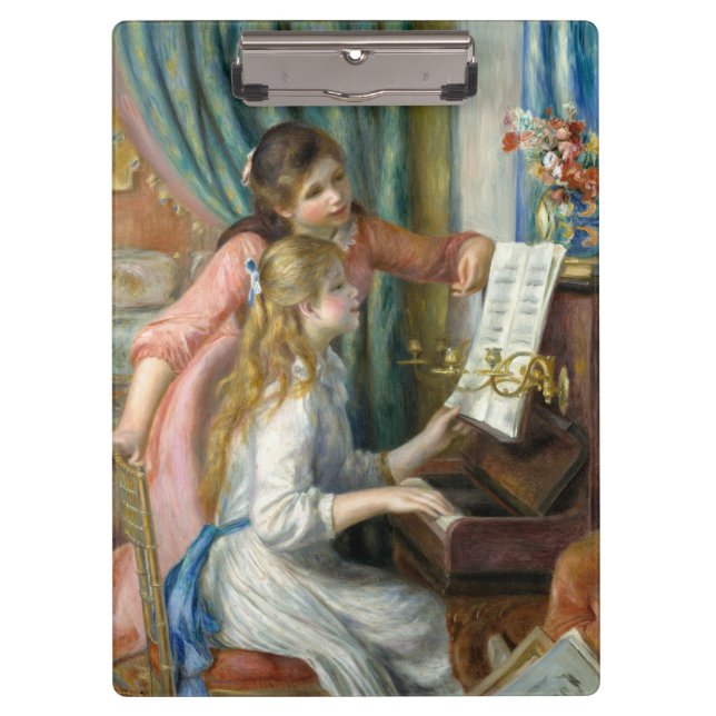 Young Girls at Piano - Pierre Renoir Klemmbrett (Vorderseite)