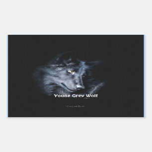 YOUNG GRAY WOLF Wildlife Supporter Stickers