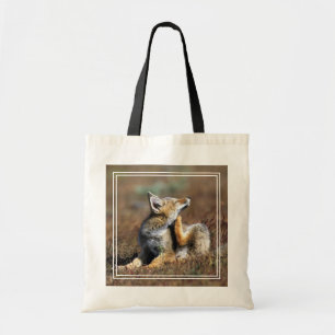 Young Grey Fox im Torres Del Paine Nationalpark Tragetasche