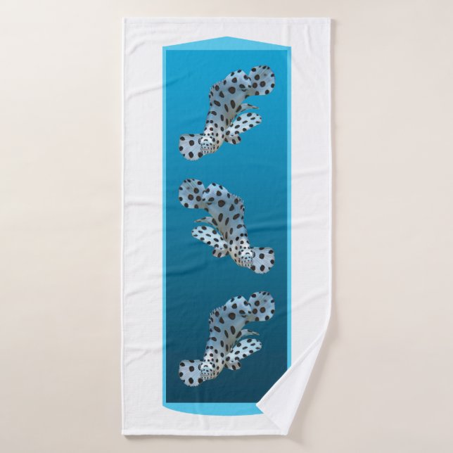 Young Grouper - Designgradientenblau | Badehandtuch (Badehandtuch)