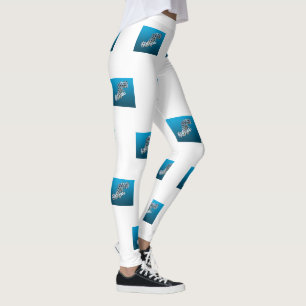 Young Grouper - glänzender blauer Hintergrund Leggings