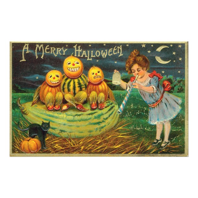 Young Hexe's Brew: Pumpkin Men on Magick Altar Fotodruck (Vorne)