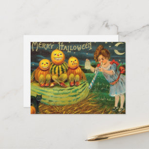 Young Hexe's Brew: Pumpkin Men on Magick Altar Postkarte