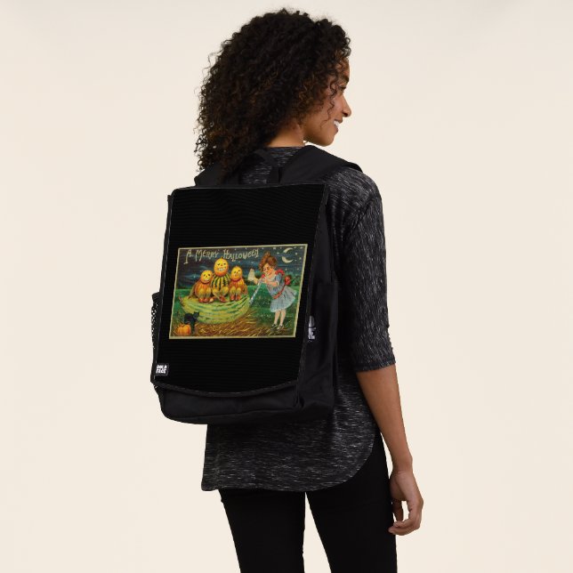 Young Hexe's Brew: Pumpkin Men on Magick Altar Rucksack (Ausgewaschen)