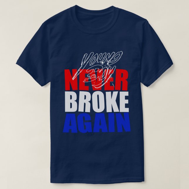 Young Homie Broke nie wieder T-Shirt (Design vorne)