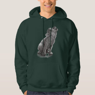 Young Howling Wolf - Zeichnend Hoodie