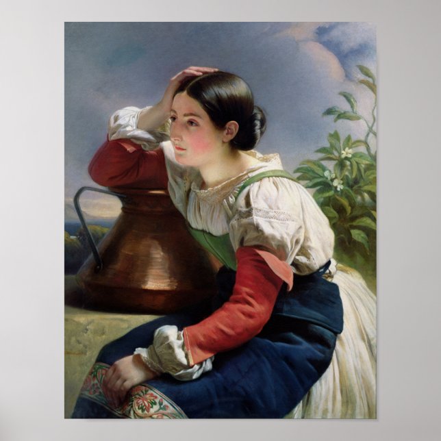 Young Italian at the Well, c.1833-34 Poster (Vorne)