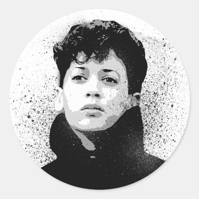 Young Kamala Harris Graffiti Art Runder Aufkleber (Vorderseite)