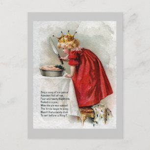 Young King Finds Blackbirds in Pie Postkarte