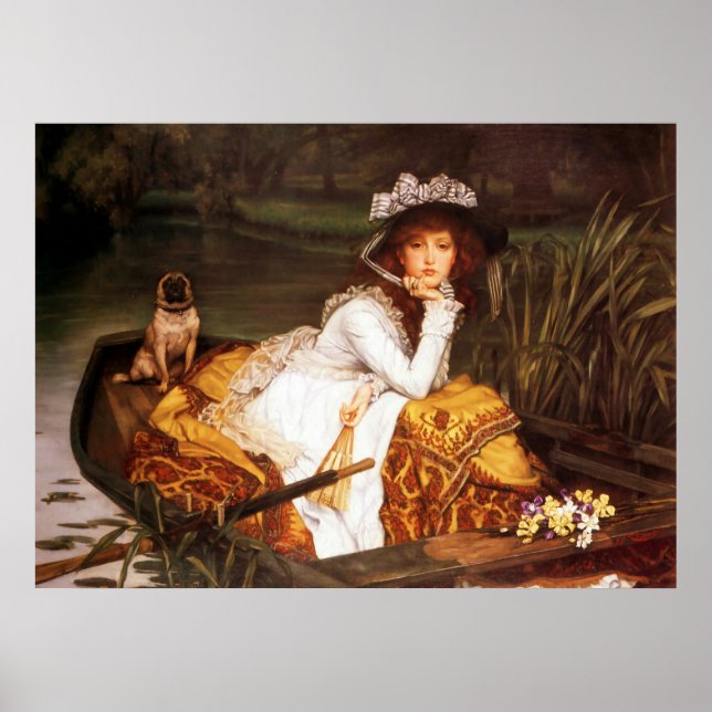 Young Lady in a Boat ~ James Tissot ~ Fine Art Poster (Vorne)