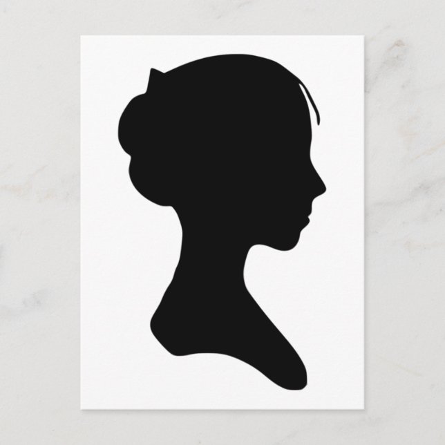 Young Lady Silhouette Postkarte (Vorderseite)