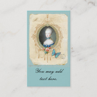 Young Marie Antoinette Business Cards Visitenkarte