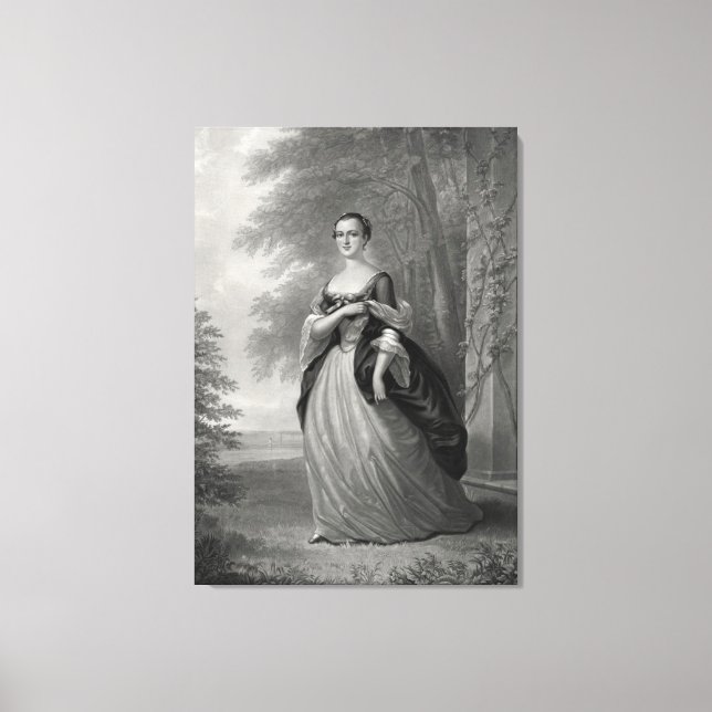 Young Martha Washington 1863 Leinwanddruck (Vorderseite)