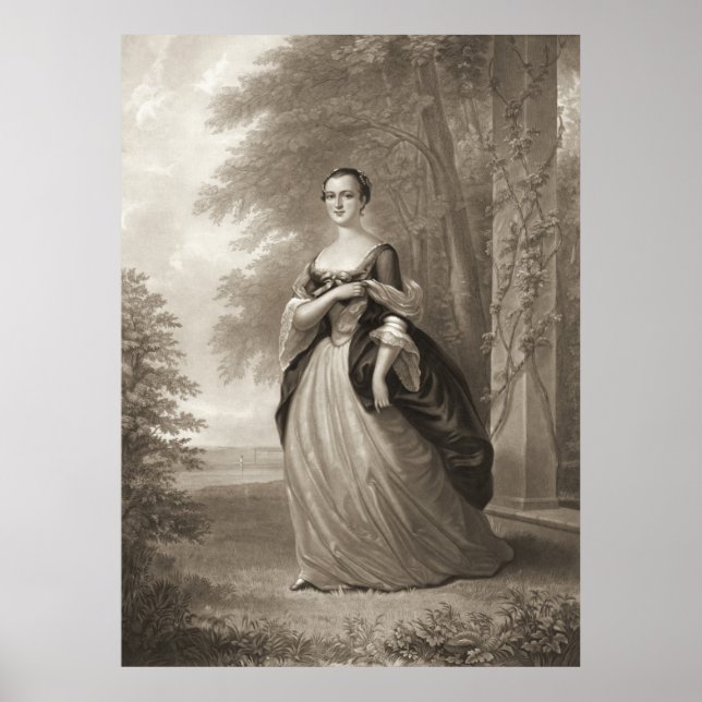 Young Martha Washington 1863 Poster (Vorne)