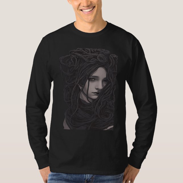 Young Medusa Gothic Horror T-Shirt (Vorderseite)