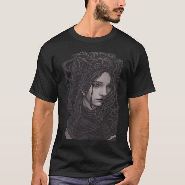 Young Medusa Gothic Horror T-Shirt (Vorderseite)