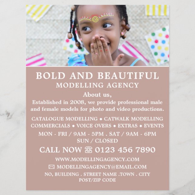 Young Model, Modelagentur, Model Agent Flyer (Vorne)