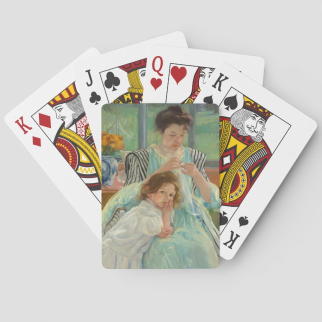 Young Mother Näwing | Mary Cassatt Spielkarten (Rückseite)