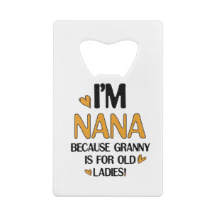 Young Nana Graphic Nana Clipart Design Oma Art Geldbeutel Flaschenöffner