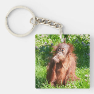 Young Orangutan Deep in Thread Schlüsselanhänger