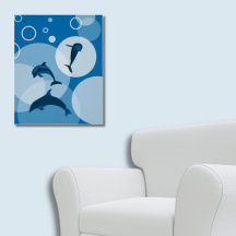 Young Playful Blue Wave Jumping Delphine