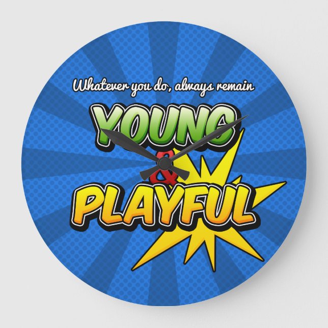Young&Playful Inspiration Clock Große Wanduhr (Vorderseite)
