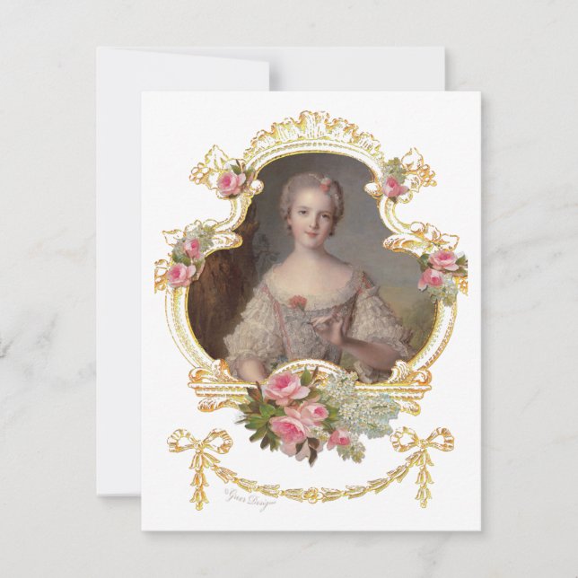Young Queen Marie Antoinette Roses Cards (Vorderseite)