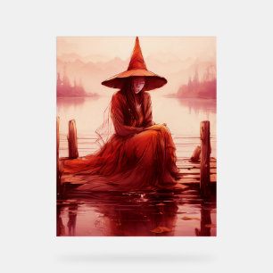 Young Red Hexen setzt auf gebrochener Pier Acrylschild