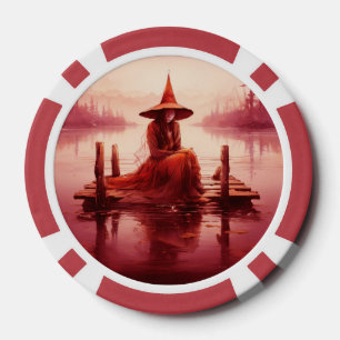 Young Red Hexen setzt auf gebrochener Pier Pokerchips