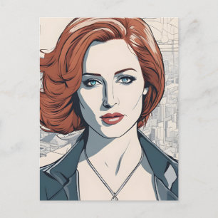Young Redhead Beauty Postkarte