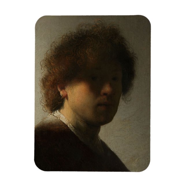 Young Rembrandt Self-Portrait Magnet (Vertikal)