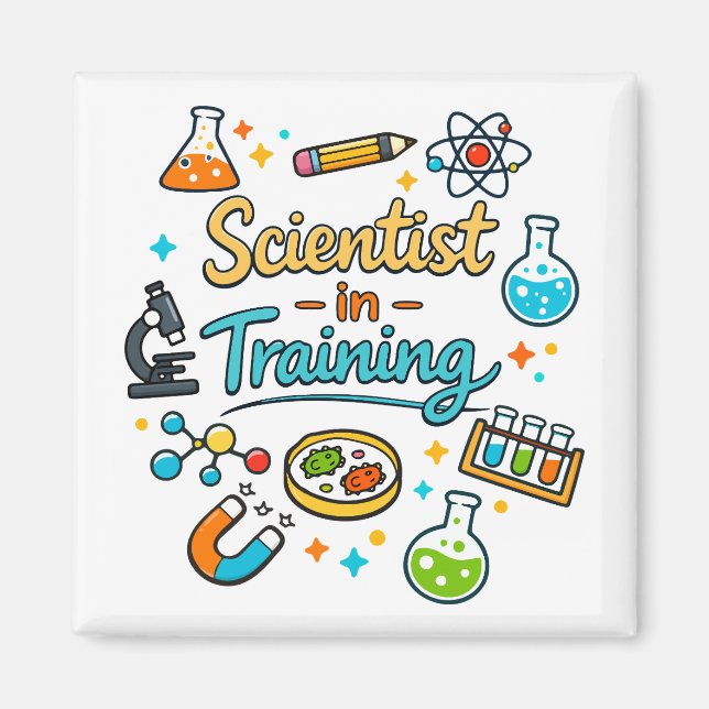 Young Scientist in Training Invitation Magnet (Vorne)
