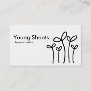 Young Shoots - Schwarz-Weiß Visitenkarte