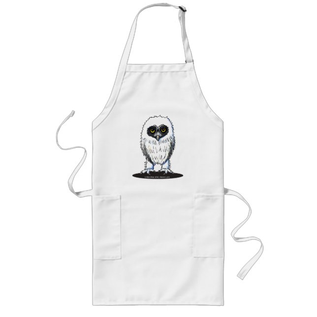 Young Spectacled Owl Apron Lange Schürze (Vorne)