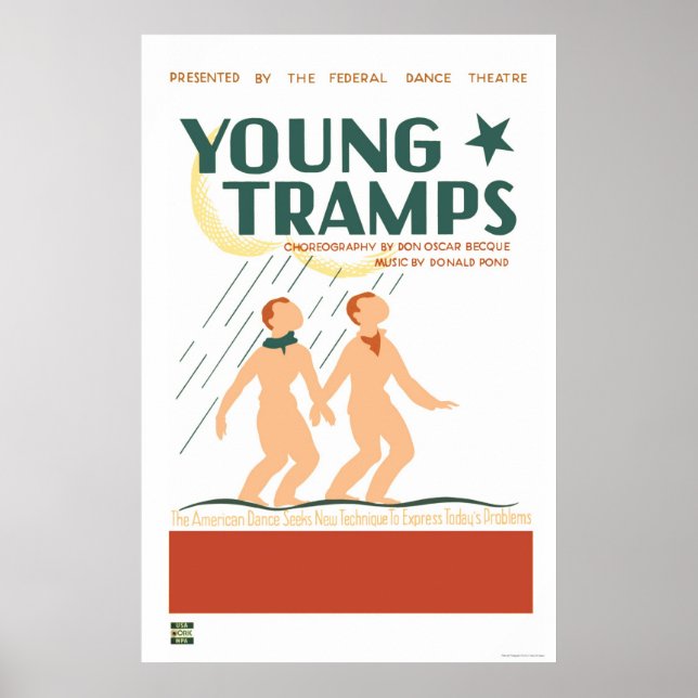 Young Tramps Dance 1936 WPA Poster (Vorne)