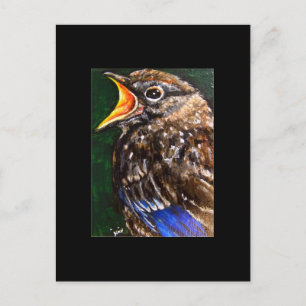 Young Voice (Baby Robin) ACEO Art Trading Card Postkarte