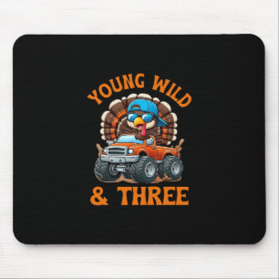 Young Wild And Three 3. Geburtstag Monster Truck T Mousepad