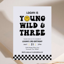 Young Wild and Three Boy 3. Geburtstag Party