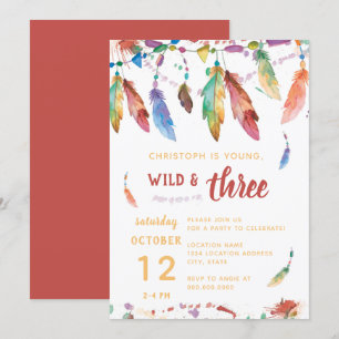 Young Wild and Three // Invitation d'anniversaire