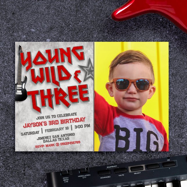 Young Wild et Three Rock avec invitation photo (Young Wild and Three Rock With Picture Invitation)