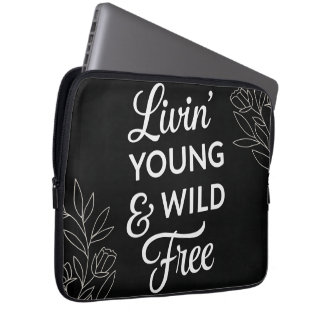 Young, Wild, & Free- Yin Yang Laptop Sleeve